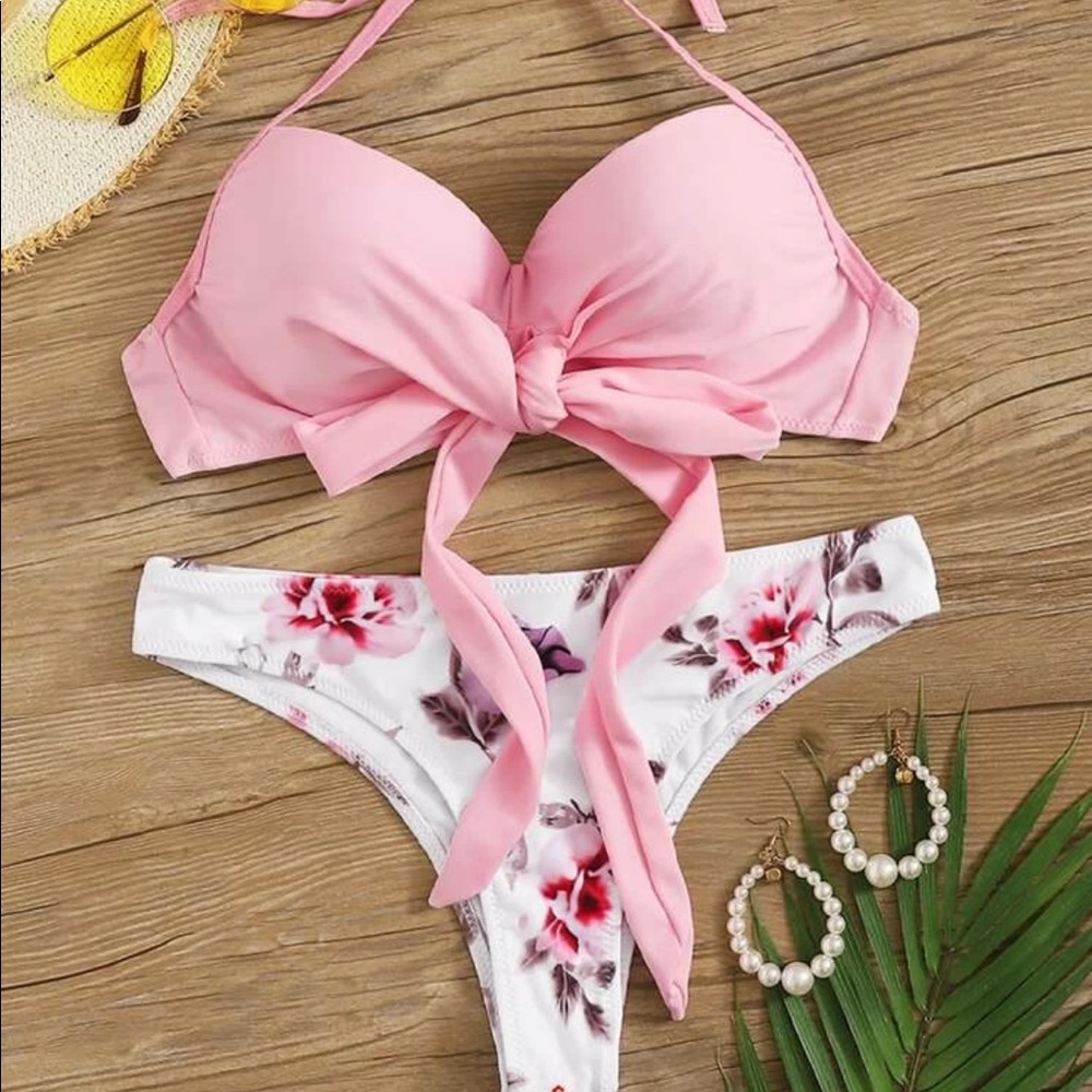 Pink floral Bikini